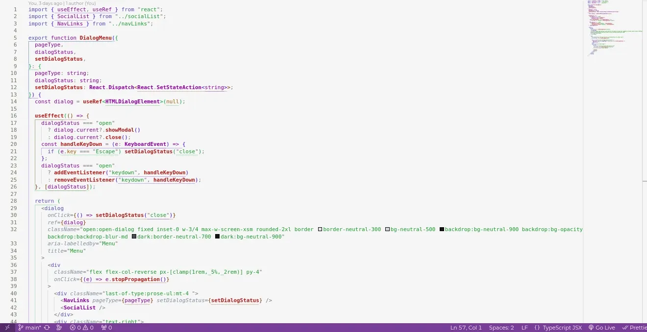 Showing Quite Light Theme usde inside visual studio code